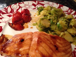 Stir fried sprouts... Perfect with a oven baked salmon.